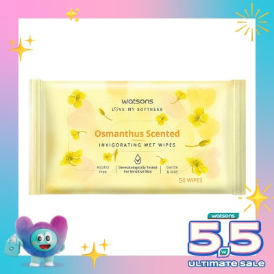 WATSONS - Osmanthus Scented Invigorating Wet Wipes 50'S
