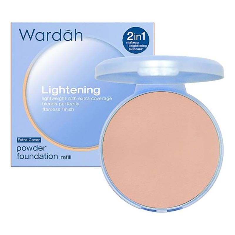 Wardah Refill Lightening Powder Foundation Extra Cover 02 Pink Beige (31C) 10g