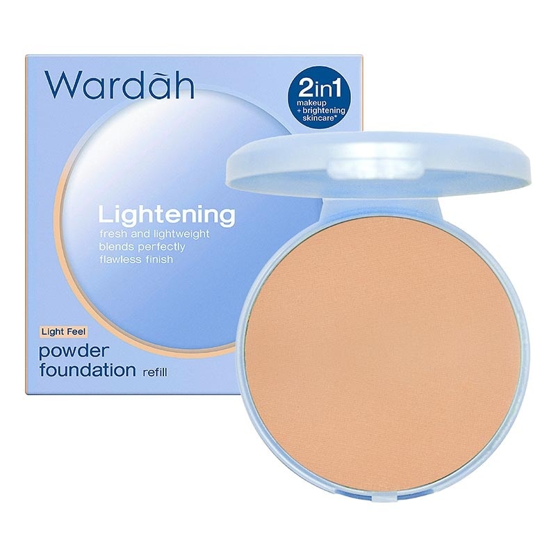 Wardah Refill Lightening Powder Foundation Light Feel 01 Golden Sand (43W) 12g