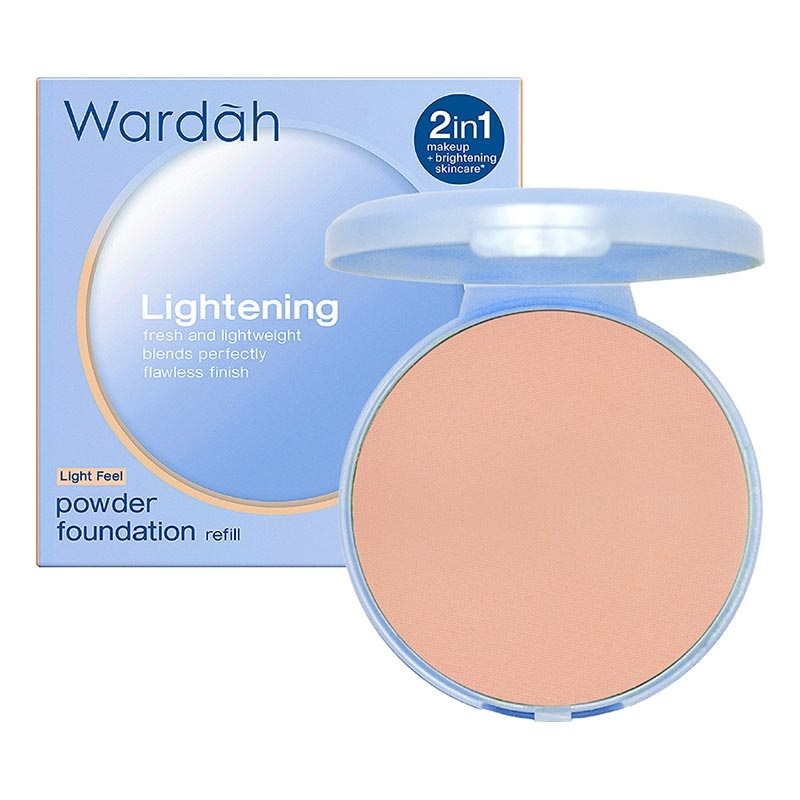 Wardah Refill Powder Foundation Light Feel 02 Pink Beige (31C) 12 g