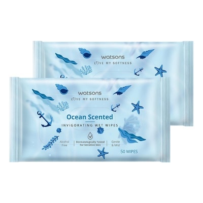 WATSONS - Invigorating Wet Wipes Ocean 2 X 50'S