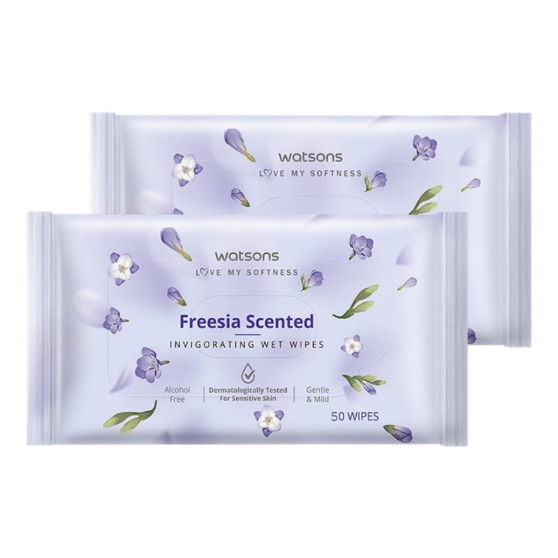 Invigorating Wet Wipes Freesia 2 X 50'S