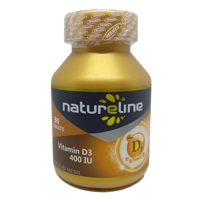 NATURELINE - Vitamin D3 Tablet 400 IU Kaplet 30'S