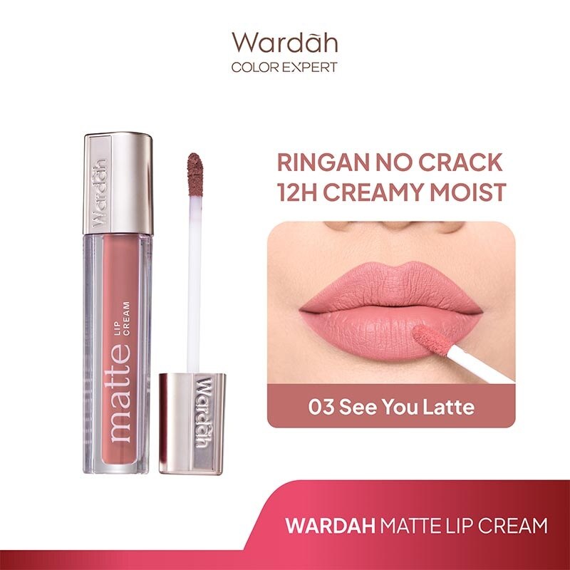 Wardah Exclusive Matte Lip Cream 03 See You Latte 4g
