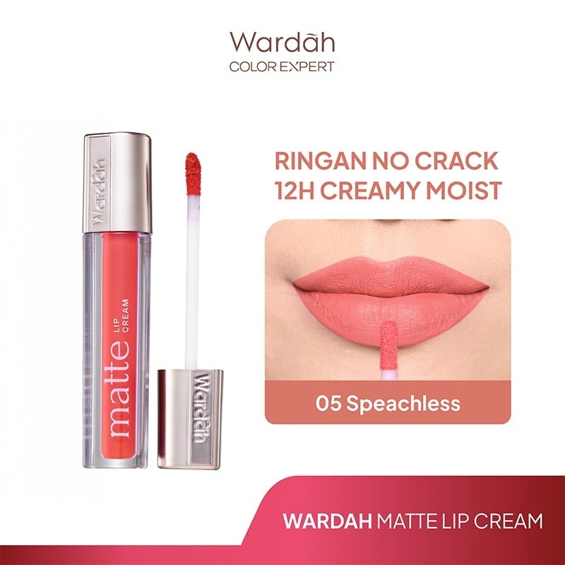 Promo Harga Wardah Exclusive Matte Lip Cream 05 Speachless 4 gr - Watsons