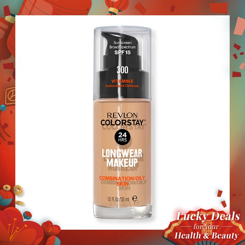 REVLON Revlon ColorStay Longwear Make Up Liquid Foundation Combination Oily Skin 300 Golden Beige