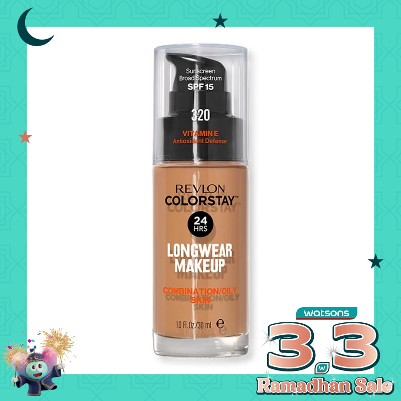 Revlon ColorStay Longwear Make Up Liquid Foundation Combination Oily Skin 320 True Beige