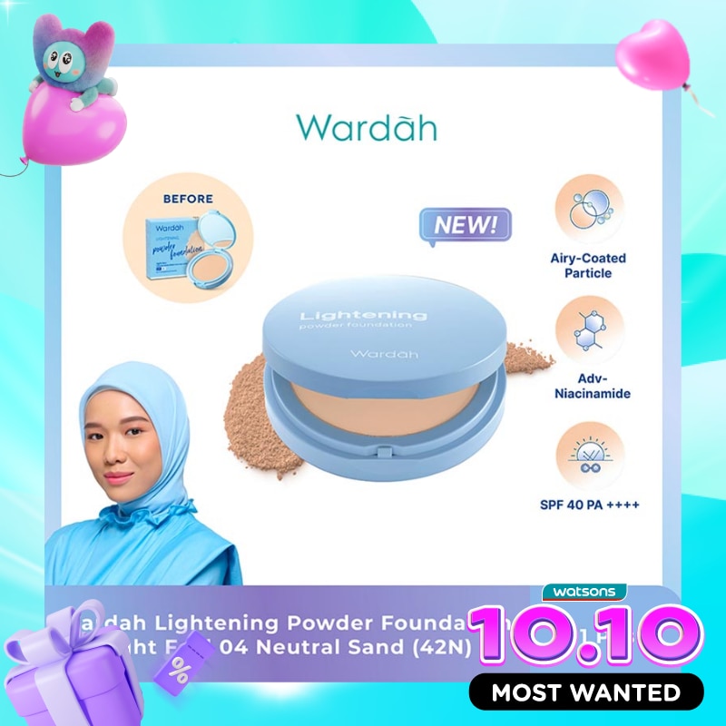 Wardah Lightening Powder Foundation Light Feel 04 Neutral Sand (42N) 12g image
