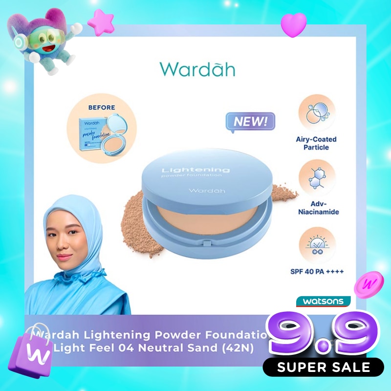 Wardah Lightening Powder Foundation Light Feel 04 Neutral Sand (42N) 12g image