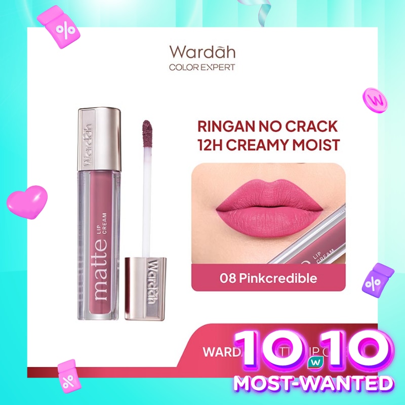 Matte Lip Cream 08 Pinkcredible 4g - Warna Intense dan Tahan Lama - Matte Finish