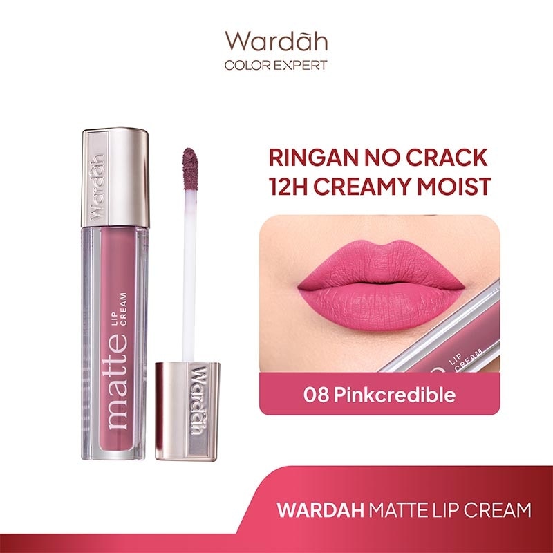 Matte Lip Cream 08 Pinkcredible 4g - Warna Intense dan Tahan Lama - Matte Finish