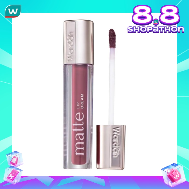 Promo Harga Wardah Exclusive Matte Lip Cream 12 Plum It Up 4 gr - Watsons