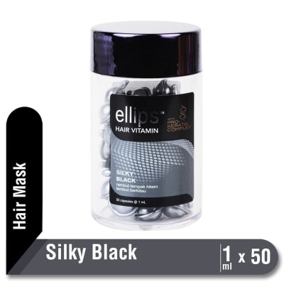 ELLIPS Hair Vitamin Silky Black 1 Jar x 50 Caps