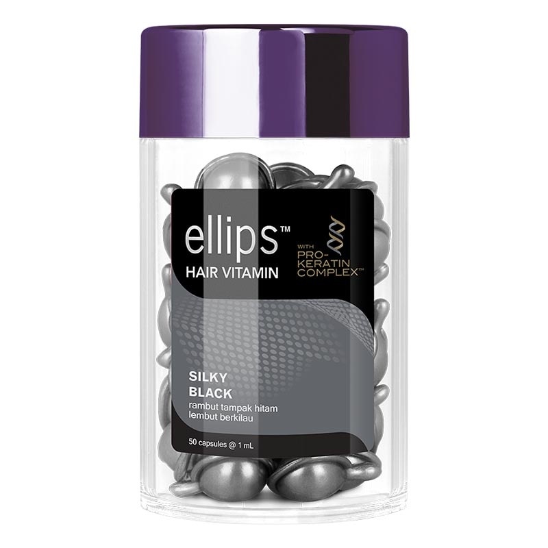 Hair Vitamin Silky Black 1 Jar x 50 Caps