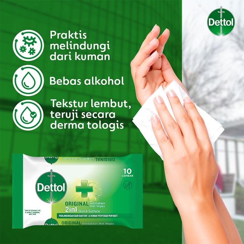 Dettol Anti Bakteri Wet Wipes 10'S