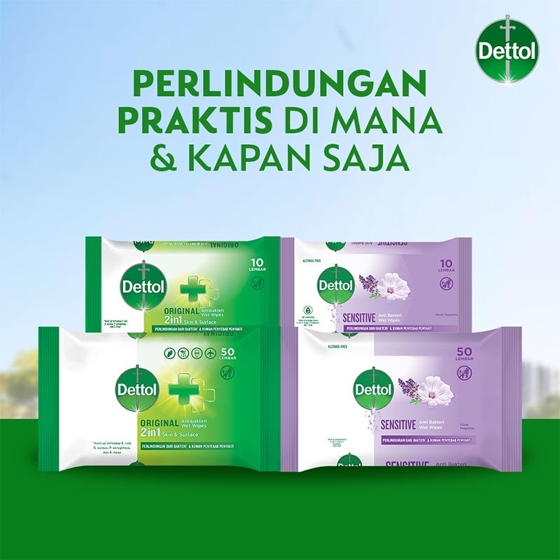 Dettol Anti Bakteri Wet Wipes 10'S