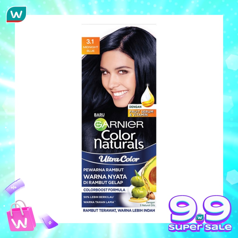 Promo Harga Garnier Hair Color 3.1 Midnight Blue 105 ml - Watsons