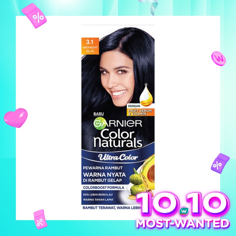 Promo Harga Garnier Hair Color 3.1 Midnight Blue 105 ml - Watsons