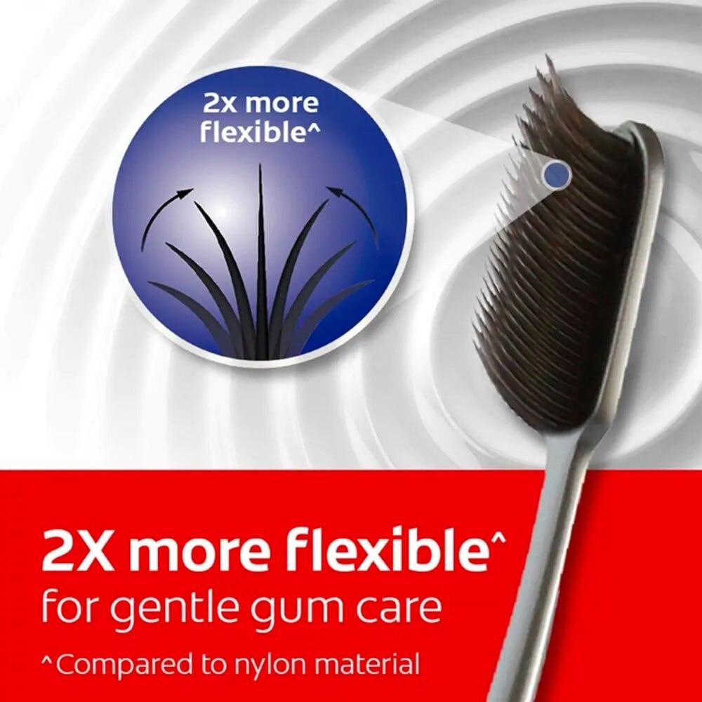 Toothbrush Slimsoft Charcoal 2Pk