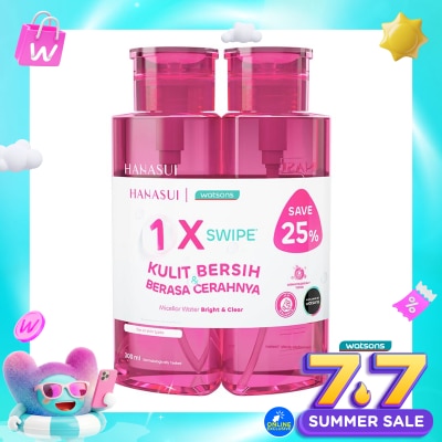 HANASUI - Twin Pack Bright & Clear Micellar Water 300ml