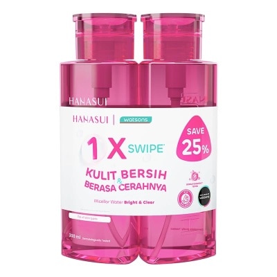 HANASUI Twin Pack Bright & Clear Micellar Water 300ml