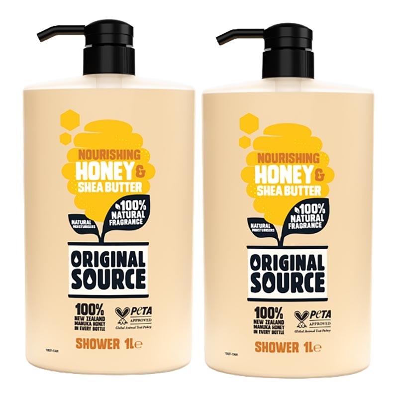 Twin Pack Body Wash Honey & Shea Butter 1L