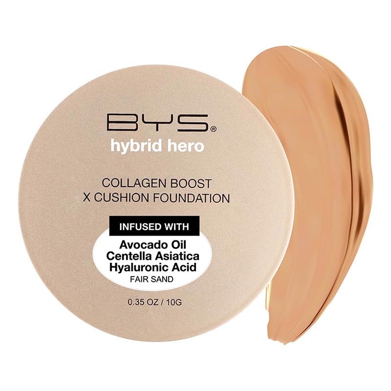 Hybrid Hero Collagen Boost x Cushion Foundation - Lightweight Hydrating SPF 30 Fair Sand 10g