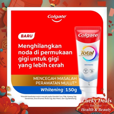 COLGATE Colgate Total Whitening Toothpaste 150g - Pasta Gigi