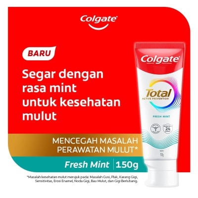 COLGATE Colgate Total Fresh Mint Toothpaste 150g - Pasta Gigi