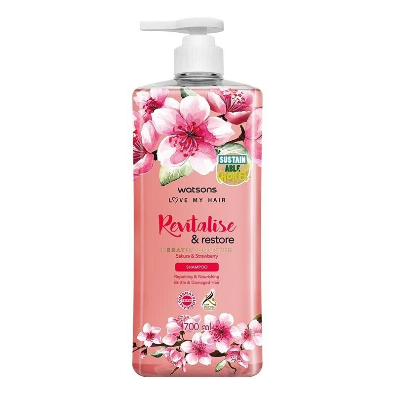Revitalise & Restore Sakura & Strawberry Shampoo 700ml X 2
