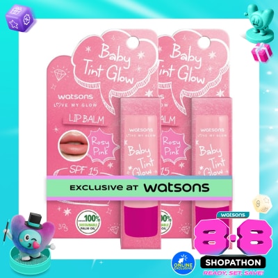 WATSONS COLLECTION - Baby Tint Glow Lip Balm 3.9g X 2 image