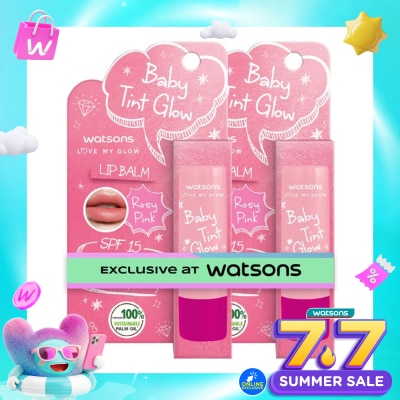 WATSONS COLLECTION - Baby Tint Glow Lip Balm 3.9g X 2