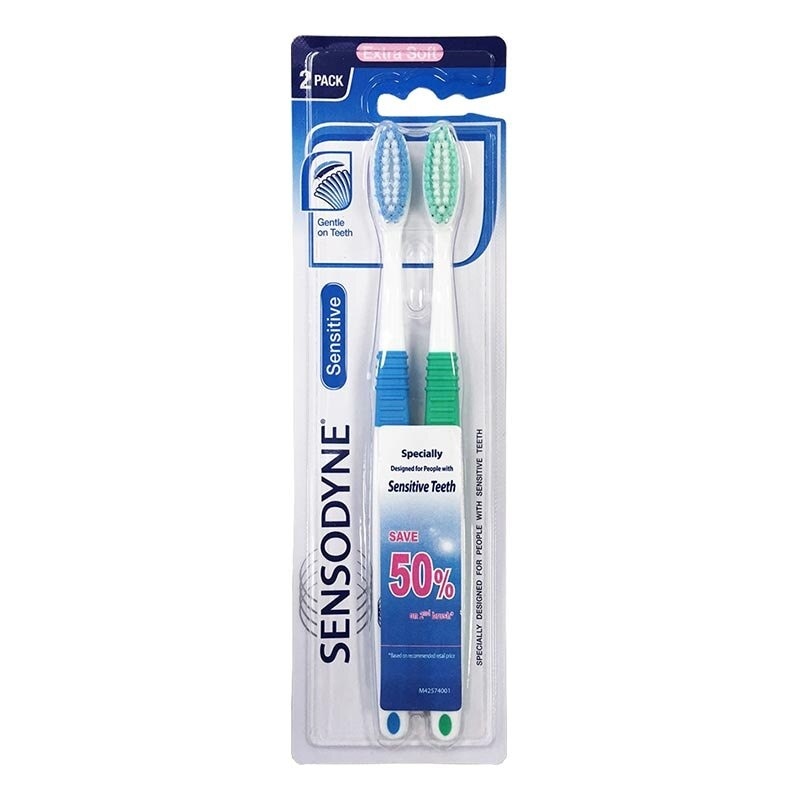 Promo Harga Sensodyne Sikat Gigi Sensitive Soft 2 pcs - Watsons