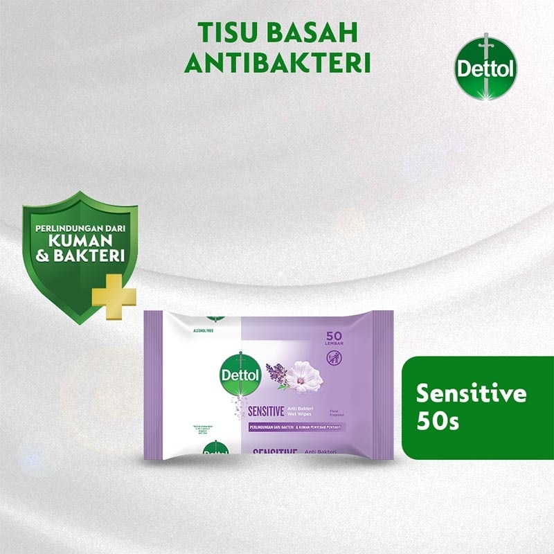 Dettol Sensitive Wet Wipes 50'S