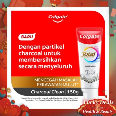 COLGATE Colgate Total Charcoal Toothpaste 150g - Pasta Gigi