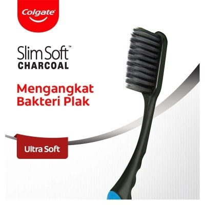 COLGATE Toothbrush Slimsoft Charcoal 1s