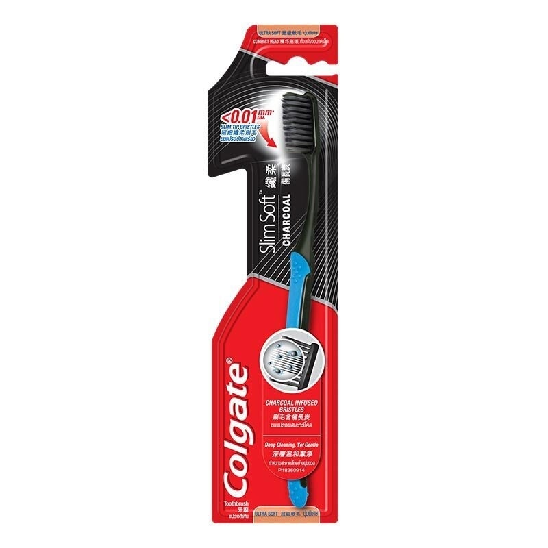 Toothbrush Slimsoft Charcoal 1s