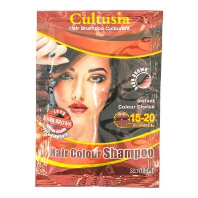 CULTUSIA Hair Shampoo Colourant Dark Brown