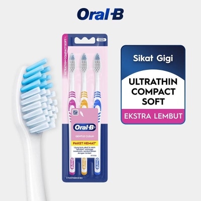 ORAL B Sikat Gigi Ultra Thin Compact Soft 3'S