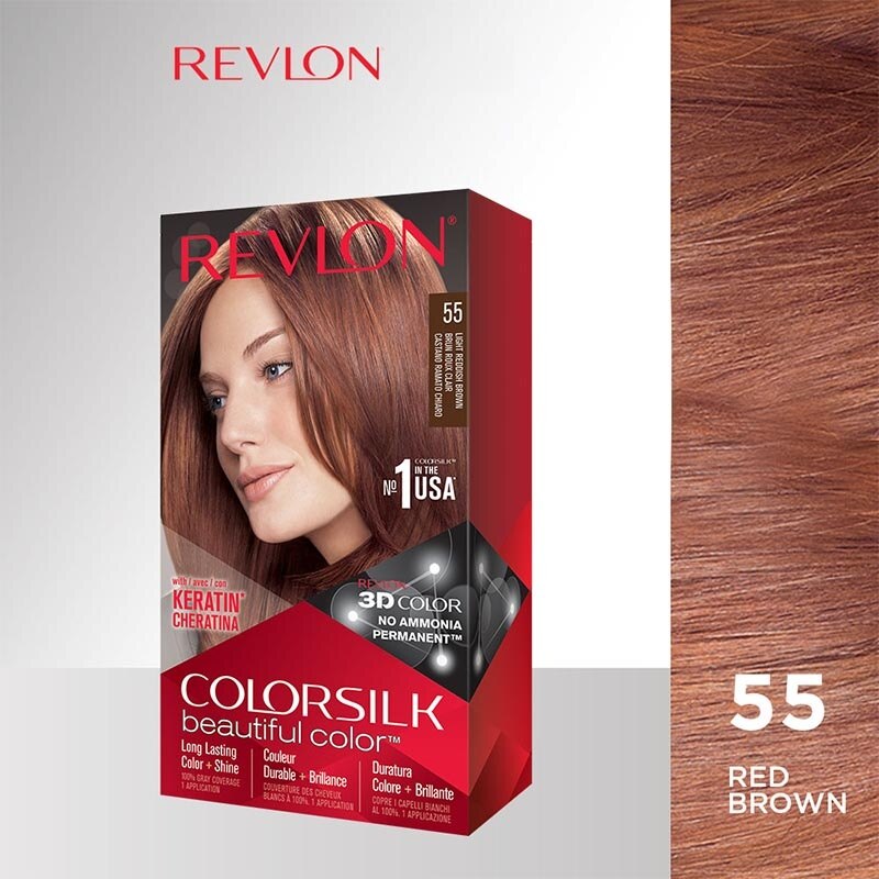 Colorsilk Beautiful Color (Hair Color) Light Reddish Brown 55