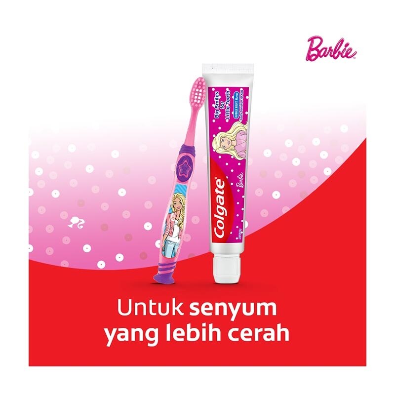 Colgate Kids Barbie Bubble Fruit Toothpaste 40g - Pasta Gigi Anak