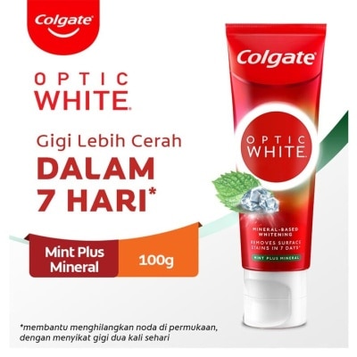 COLGATE Colgate Optic White Whitening Toothpaste Mint Plus Mineral 100g - Pasta Gigi
