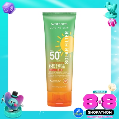 WATSONS COLLECTION - Love My Skin Solar Filter Very High Protection Aloe Face & Body Lotion SPF50+ PA++++ 100ml image