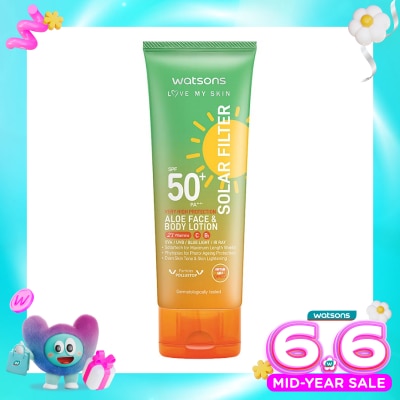 WATSONS COLLECTION - Love My Skin Solar Filter Very High Protection Aloe Face & Body Lotion SPF50+ PA++++ 100ml