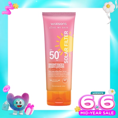 WATSONS COLLECTION - Love My Skin Solar Filter Very High Protection Bright Face & Body Lotion SPF50+ PA++++ 100ml