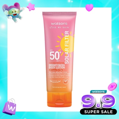 WATSONS COLLECTION - Love My Skin Solar Filter Very High Protection Bright Face & Body Lotion SPF50+ PA++++ 100ml image