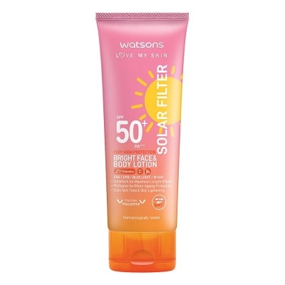WATSONS Love My Skin Solar Filter Very High Protection Bright Face & Body Lotion SPF50+ PA++++ 100ml