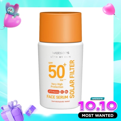 WATSONS Love My Skin Solar Filter Very High Protection Face Serum SPF50+ PA++++ 45ml image