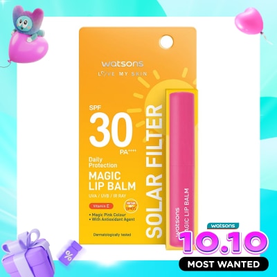 WATSONS COLLECTION Love My Skin Solar Filter Daily Protection Magic Lip Balm SPF30 PA++++ 1.7g image
