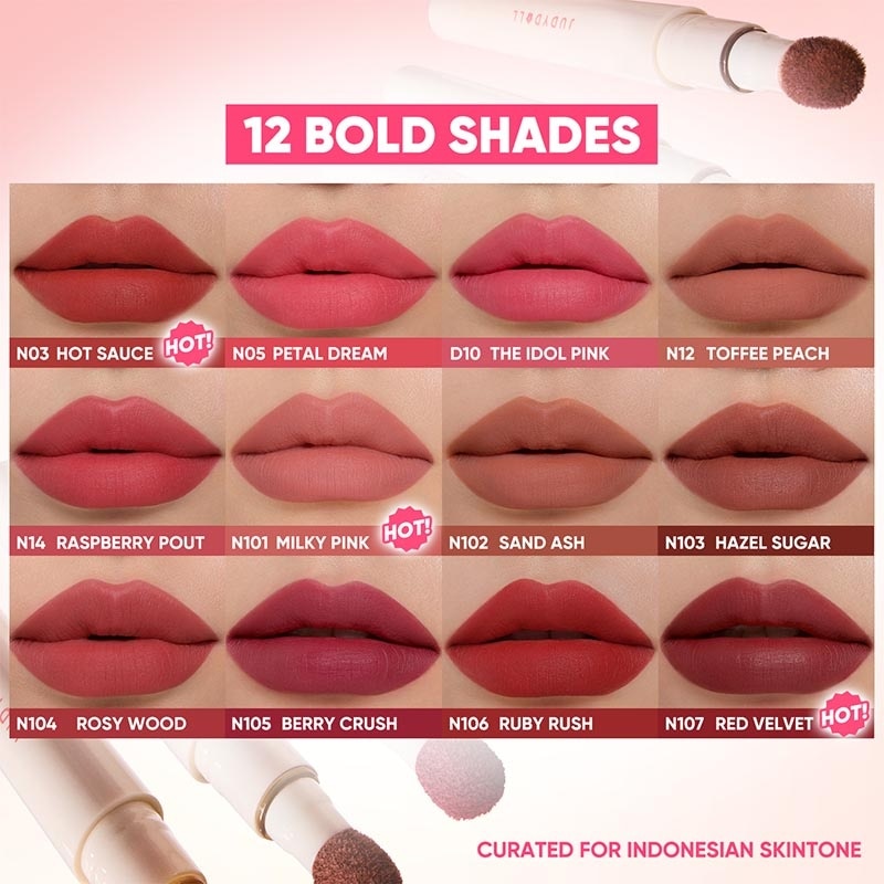 Cushion Matte Lock Lip Cream N101 - Milky Pink 2.6ml